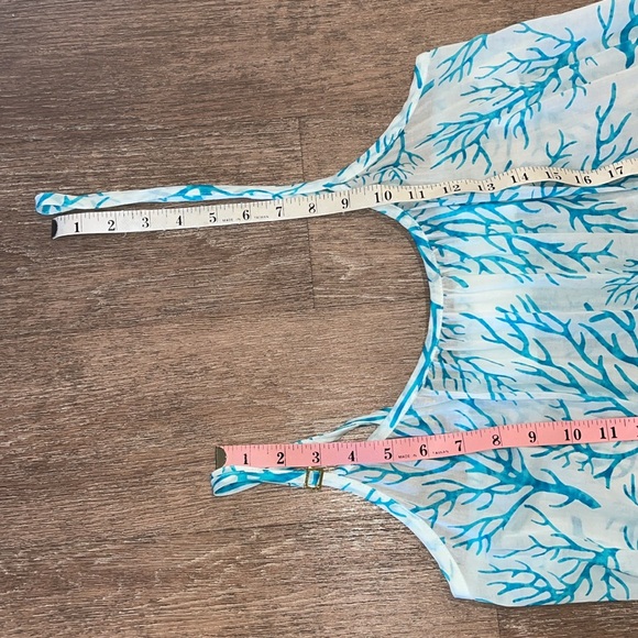 NWOT Michael Kors 'Latana' Cotton Cover-Up Maxi Dress ~ in Light Blue and White - Picture 10 of 15